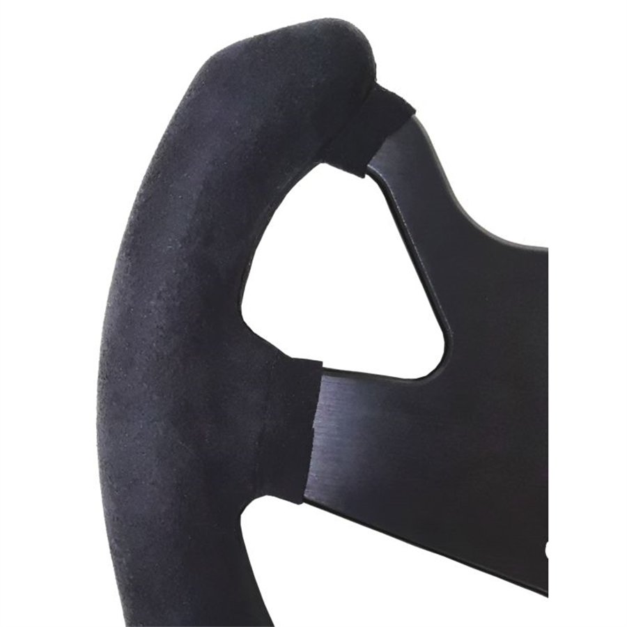Car Simulator Steering Wheel Modified Black Microfiber Leather Made Of Aluminum Spoke Steering Wheel