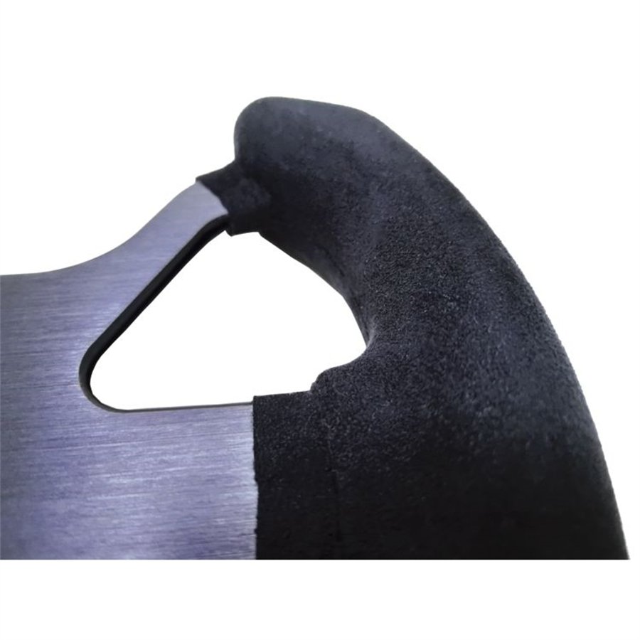 Car Simulator Steering Wheel Modified Black Microfiber Leather Made Of Aluminum Spoke Steering Wheel