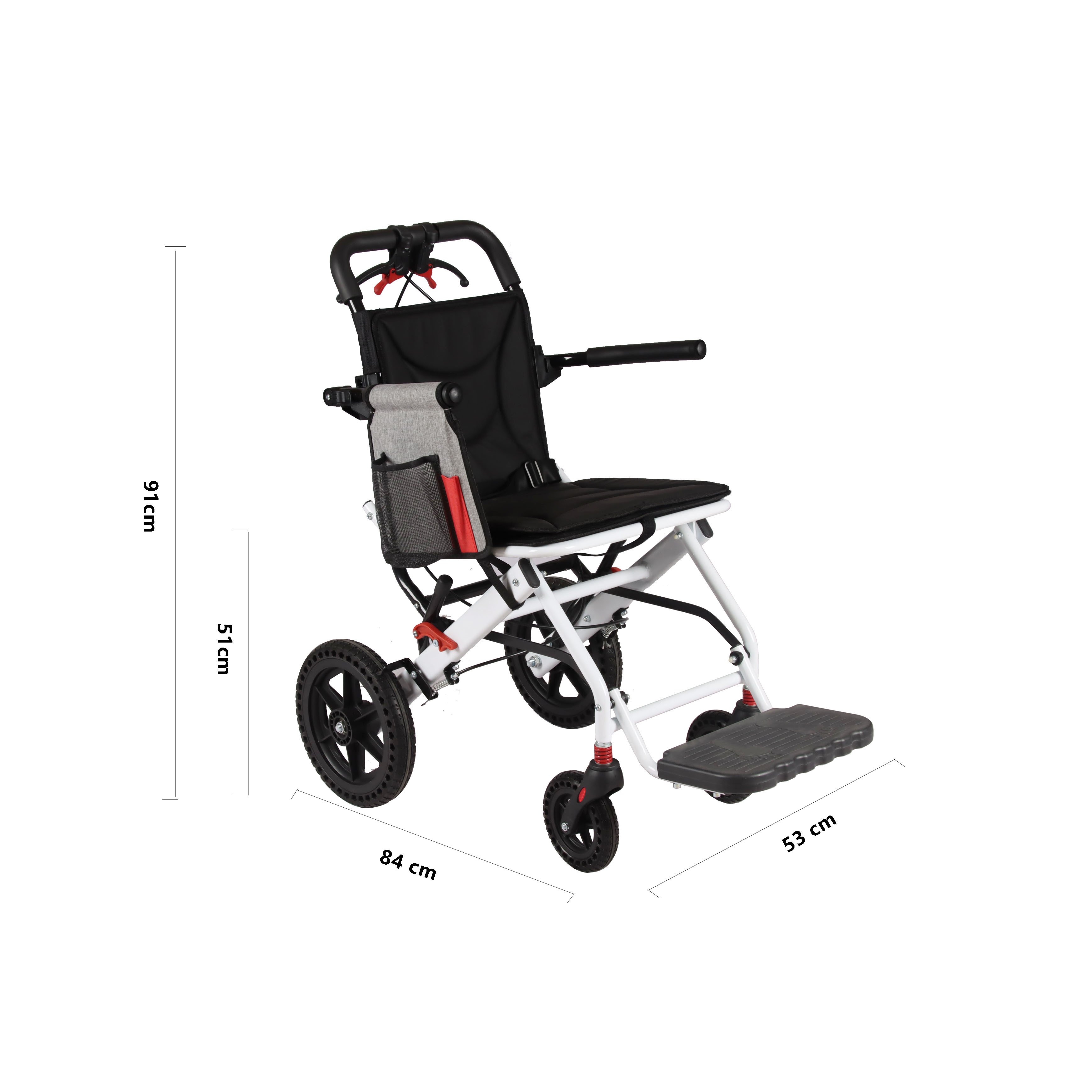 Wellness Center Standing Wheelchair for Disabled Portable Light Weight Aluminum Wheelchair Wheelchair with Shock Absorber