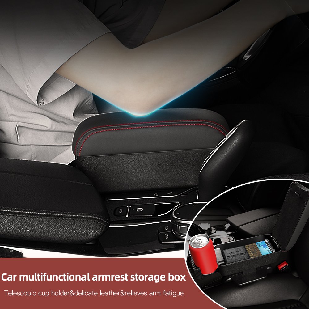 General Motors Center Console Armrest Multifunctional Storage Box with Adjustable Height Lift
