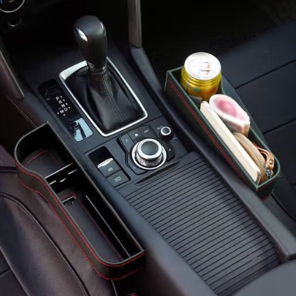 Car Seam Leather Storage Box Car Seat Slot Storage Bag Leakproof Car Storage Box