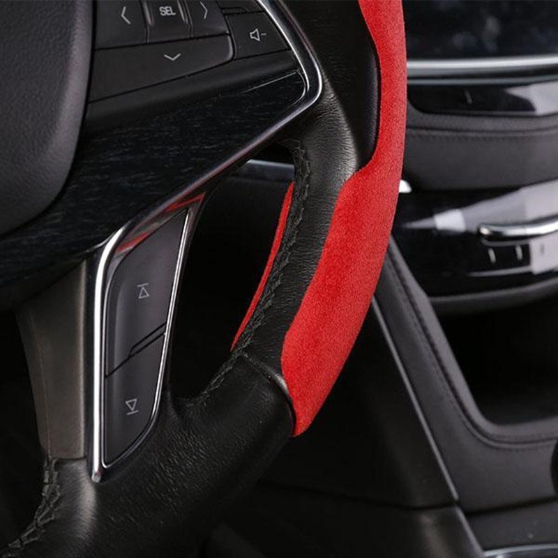 Car Wheel Cover Winter Suede Anti-Skid Steering Wheel Cover Steering Accessories For Car Four Seasons Universal Decorative