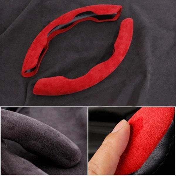 Car Wheel Cover Winter Suede Anti-Skid Steering Wheel Cover Steering Accessories For Car Four Seasons Universal Decorative