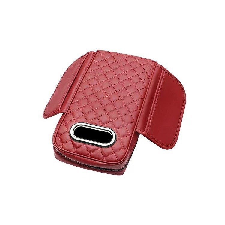 Multifunctional Three-in-One Universal Car Armrest Storage Bag Leather Tissue Box with Central Elbow Booster Front Accessory