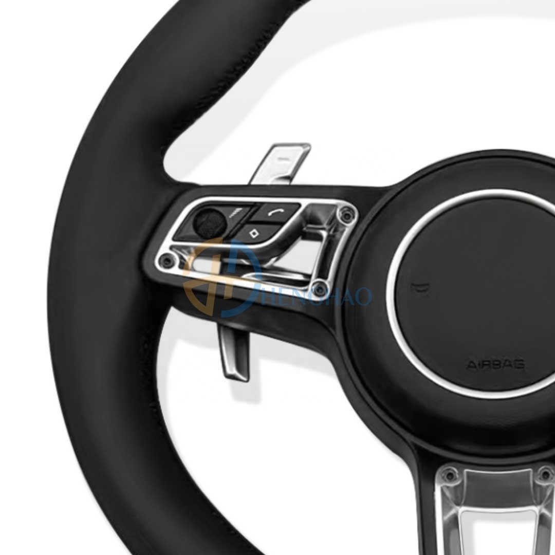 Customized Leather Steering Wheel Fit For Porsche Cayenne Macan Panamera Cayman 718 991 911 Steering Wheel Upgraded GT Style