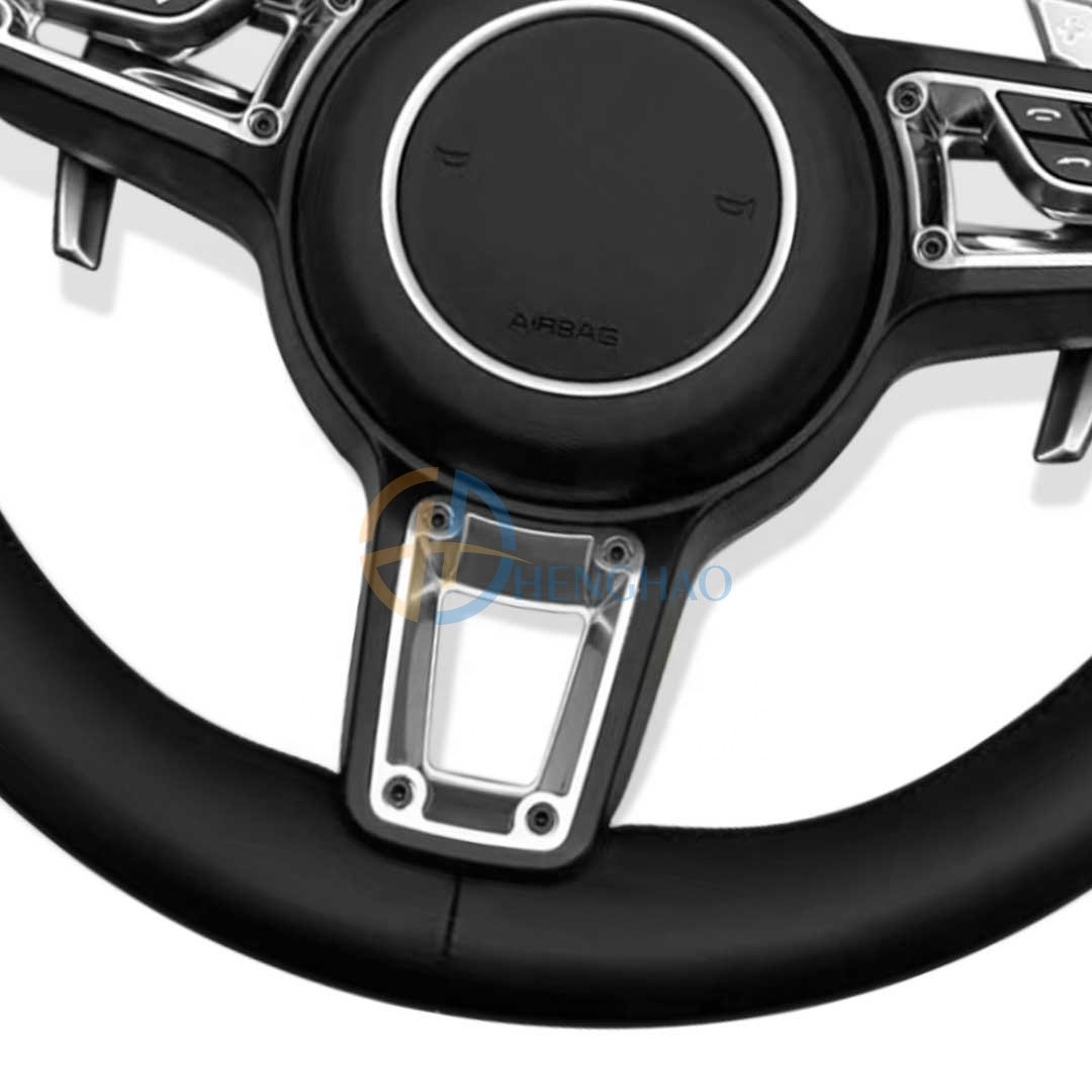 Customized Leather Steering Wheel Fit For Porsche Cayenne Macan Panamera Cayman 718 991 911 Steering Wheel Upgraded GT Style