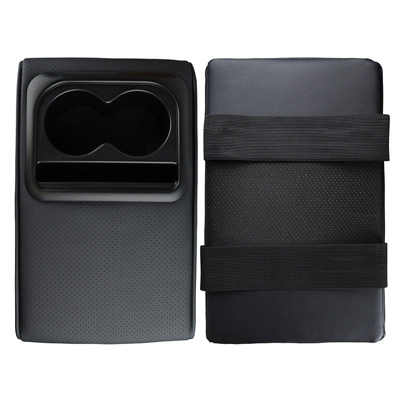 Multifunctional Car Seat Storage Box Heightened Armrest Four Seasons Universal Perforated Breathable Anti-Stuffy Pad Water Cup