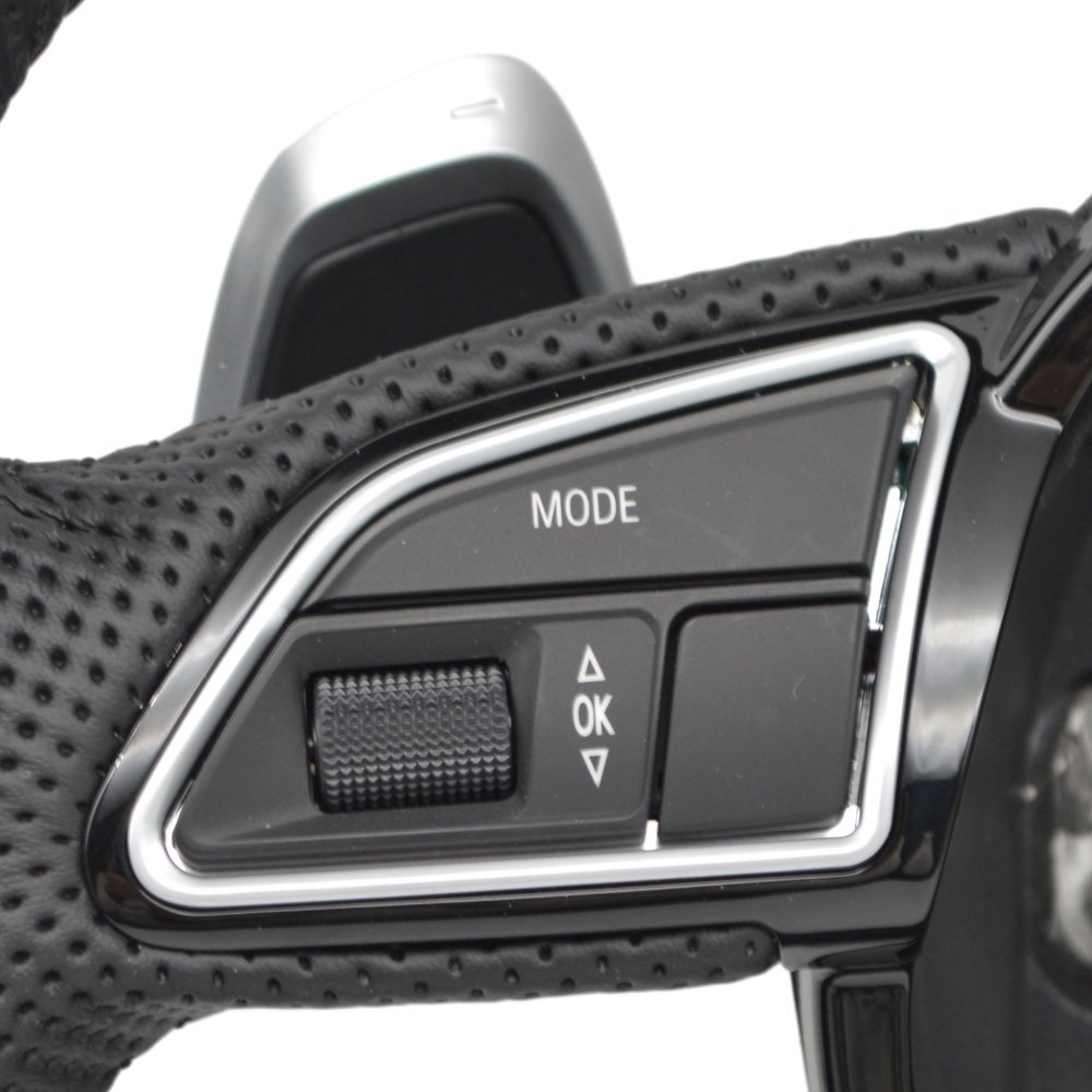 Leather Steering Wheel Upgrade Fit For Audi A4 B8 Q3 A3 8V Steering Wheel Carbon Fiber
