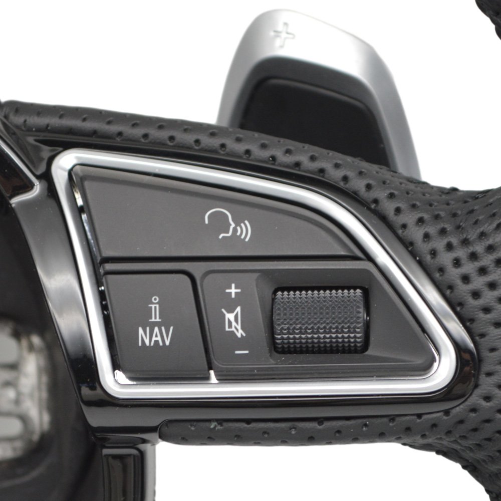 Leather Steering Wheel Upgrade Fit For Audi A4 B8 Q3 A3 8V Steering Wheel Carbon Fiber