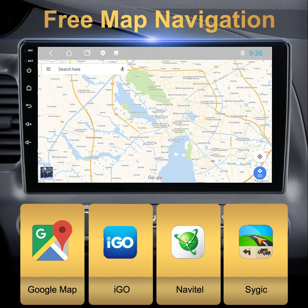Icreative 1+16GB Car Radio For Peugeot 207 207CC 2007-2013 Android Carplay Multimedia Player GPS Navigation 4G WiFi Touch Screen
