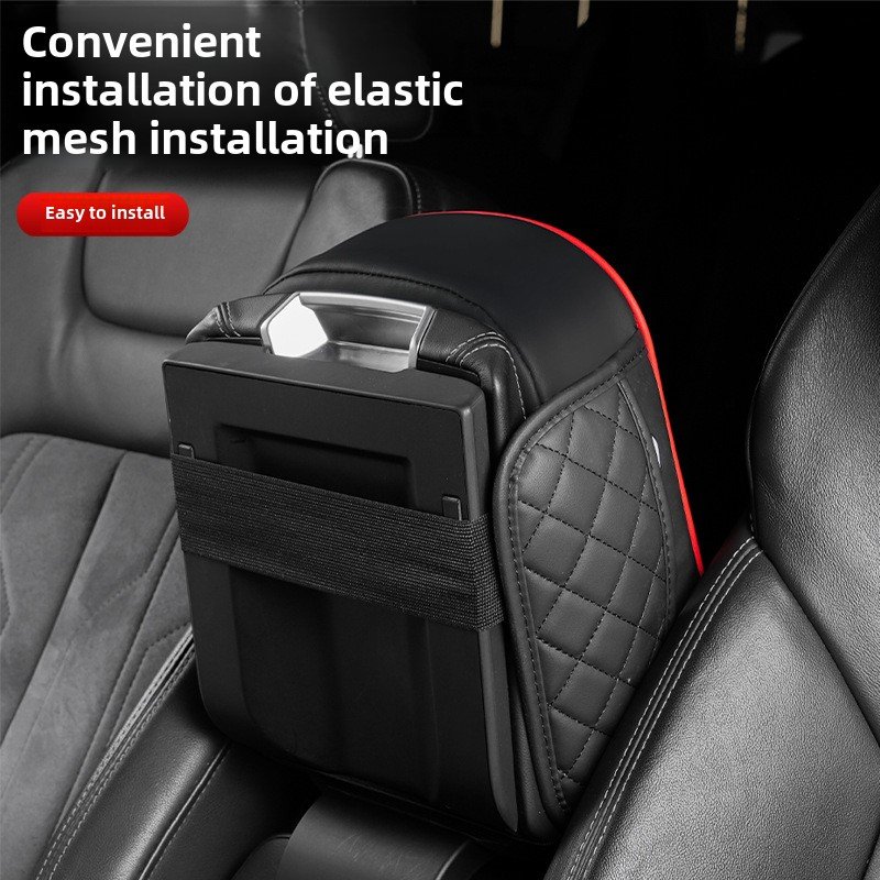 2025 New Car Leather Armrest Box Heightened Multifunctional Storage Universal Center Armrest Pillow with Beverage Cup Holder