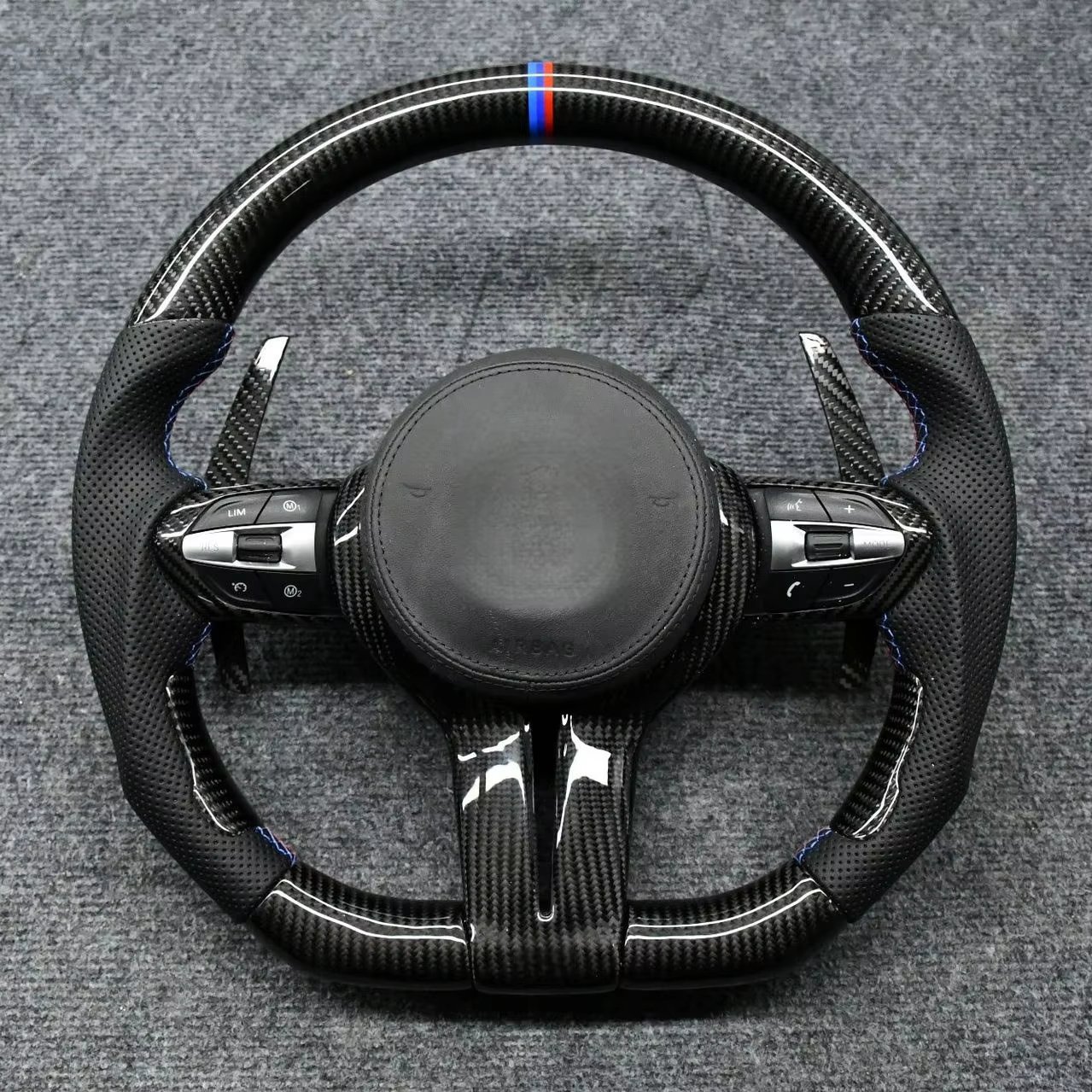 Factory Wholesale Price Alcantara Carbon Fiber Steering Wheel m Performance For BMW 3 Series E90 E91 E92 E93 car steering wheel
