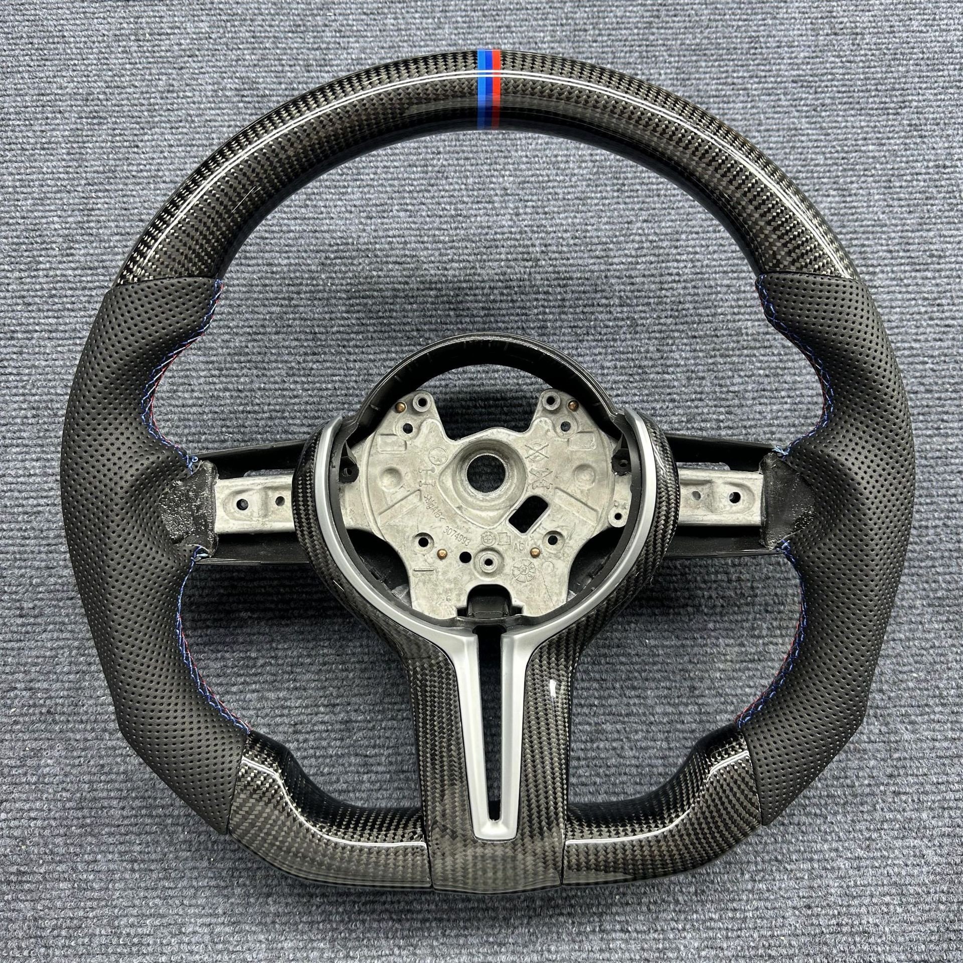 Factory Wholesale Price Alcantara Carbon Fiber Steering Wheel m Performance For BMW 3 Series E90 E91 E92 E93 car steering wheel