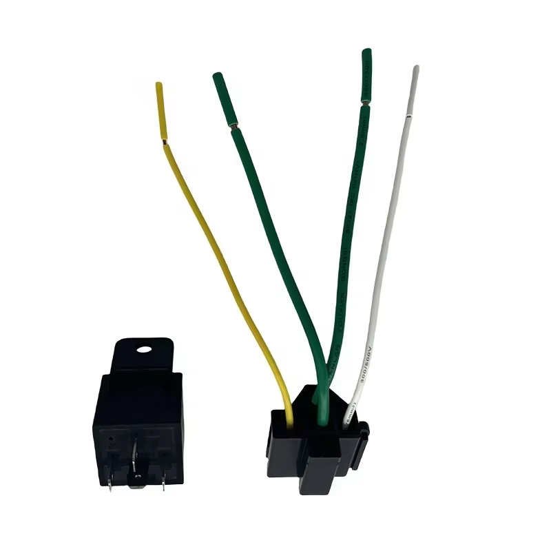 Factory Miniature 12v 40a High Power Auto Relay Socket Customized Sealed Protection Switching Wire Harness Cable