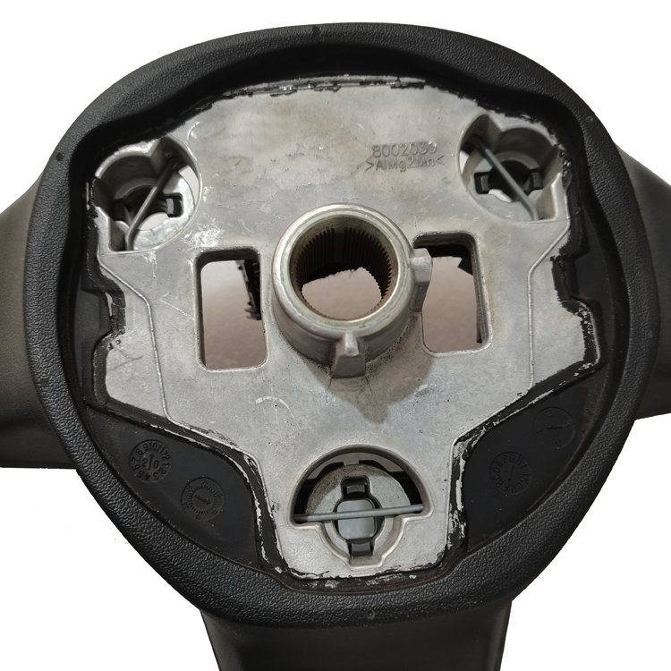 2022 New Car Black Leather Carbon Fiber Steering Wheel For Tesla Model 3 Y X S Yoke Plaid Steering Wheel