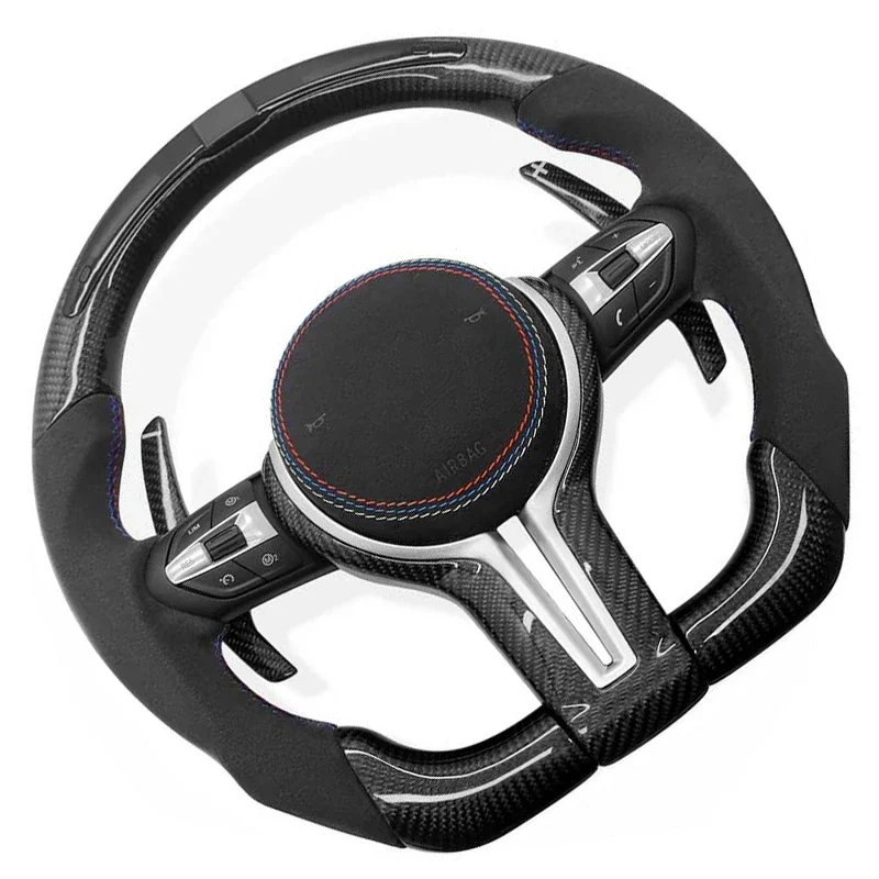 Custom LED Shift Lights Car Steering Wheel For BMW F85 X5 M F86 X6 F30 M performance Steering Wheel Carbon Fiber