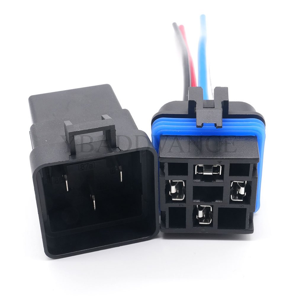JD2912-1H-12VDC 40A 14VDC 4 Pin SPST Waterproof Relay With Socket for Car Motor Headlamps