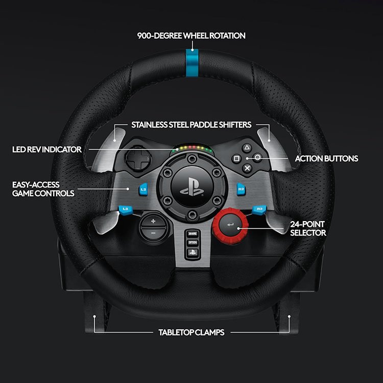 Play Station Volante Pedals Logitech G Driving Force Shifter Wired Racing Wheel Logitech G29 Cover for PS5, PS4, PC, Mac