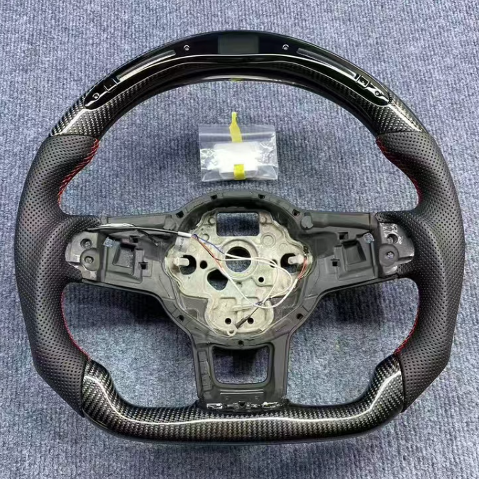 Wholesale for Volkswagen Golf 7 GTI LED Carbon Fiber Steering Wheel Modification and Upgrade VW golf 7 steering wheel
