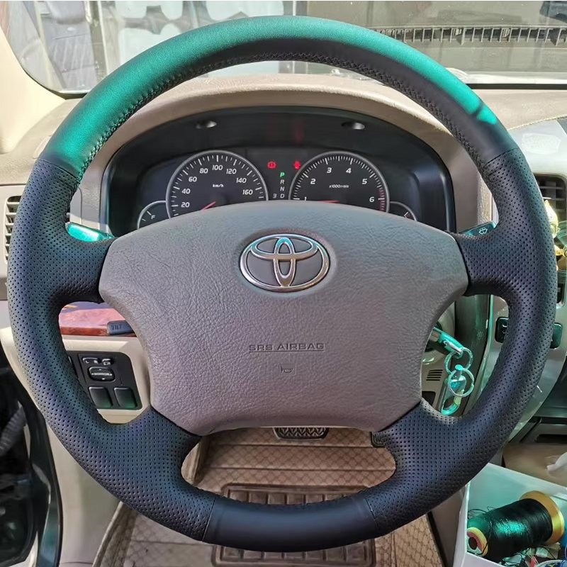 Hot Selling Car Accessories Leather Car Steering Wheel For Toyota Land Cruiser Prado 120 j120
