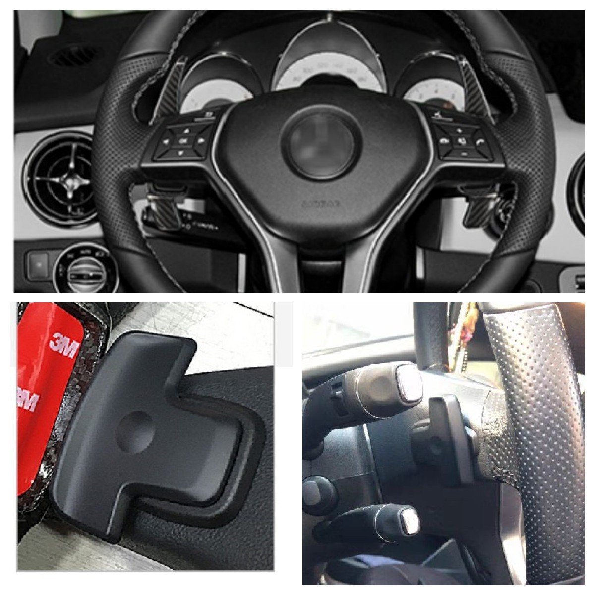 Car Steering Wheel Paddle Shift For Mercedes Benz Carbon Fiber Paddle Shifter Car Interior Accessories T-carbon Shift Paddles