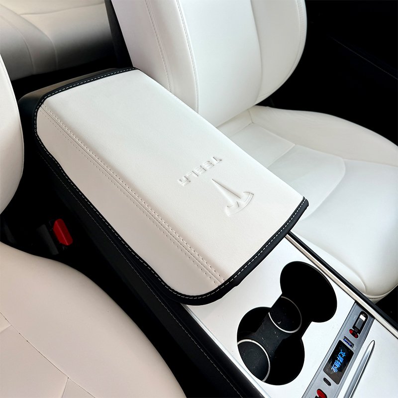 Car Armrest Cover for Tesla Model 3/Y (2017-2024) Premium Center Console Stylish Interior Decor Accessories Waterproof Box Mat
