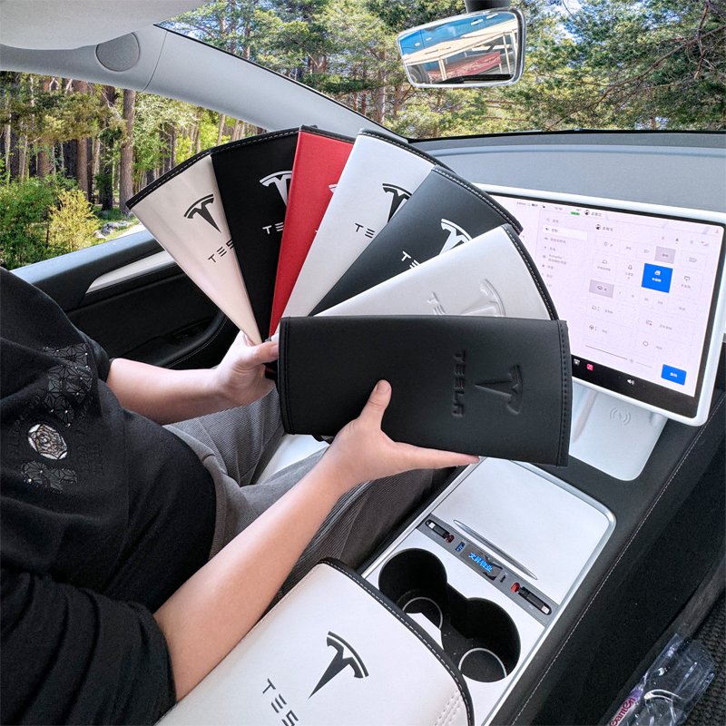 Car Armrest Cover for Tesla Model 3/Y (2017-2024) Premium Center Console Stylish Interior Decor Accessories Waterproof Box Mat