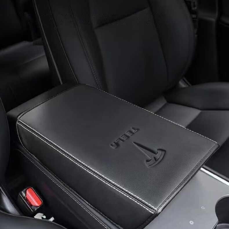 Car Armrest Cover for Tesla Model 3/Y (2017-2024) Premium Center Console Stylish Interior Decor Accessories Waterproof Box Mat