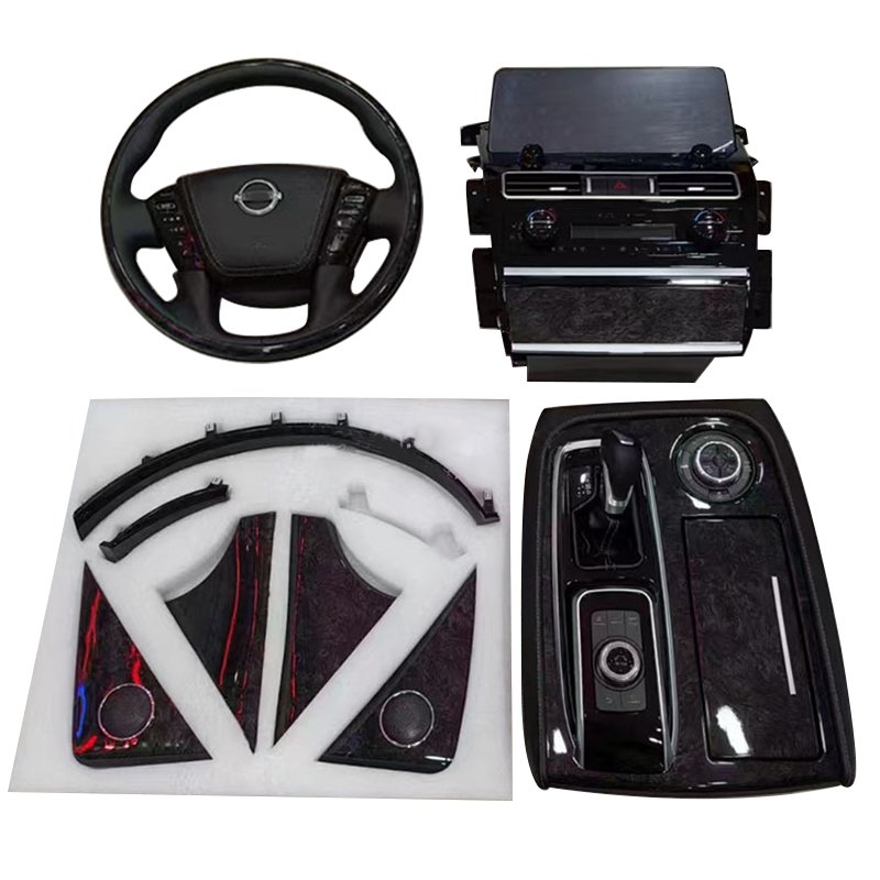 Maictop car interior center console upgrade accessories modification steering wheel assembly comfortable touch For Nissan Patrol