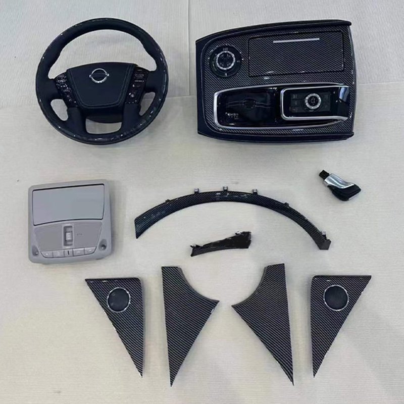 Maictop car interior center console upgrade accessories modification steering wheel assembly comfortable touch For Nissan Patrol