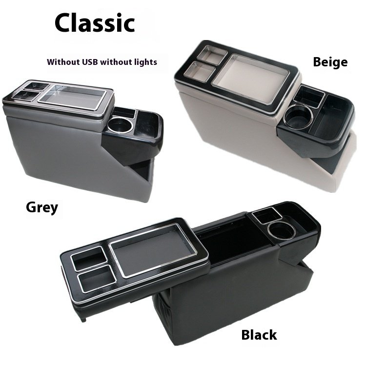 Toyota Noah/Noah/Voxy Honda Stepwgn Freed Front Central Storage Armrest Box with Cup Holder for Restoration