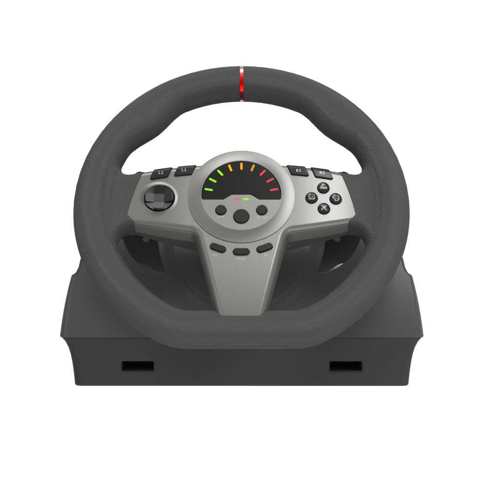 Factory Hot New Rotating Racing Game Steering Wheel For PC PS3 PS4 Xboxone Switch Driving Steering Wheel 3 Pedals
