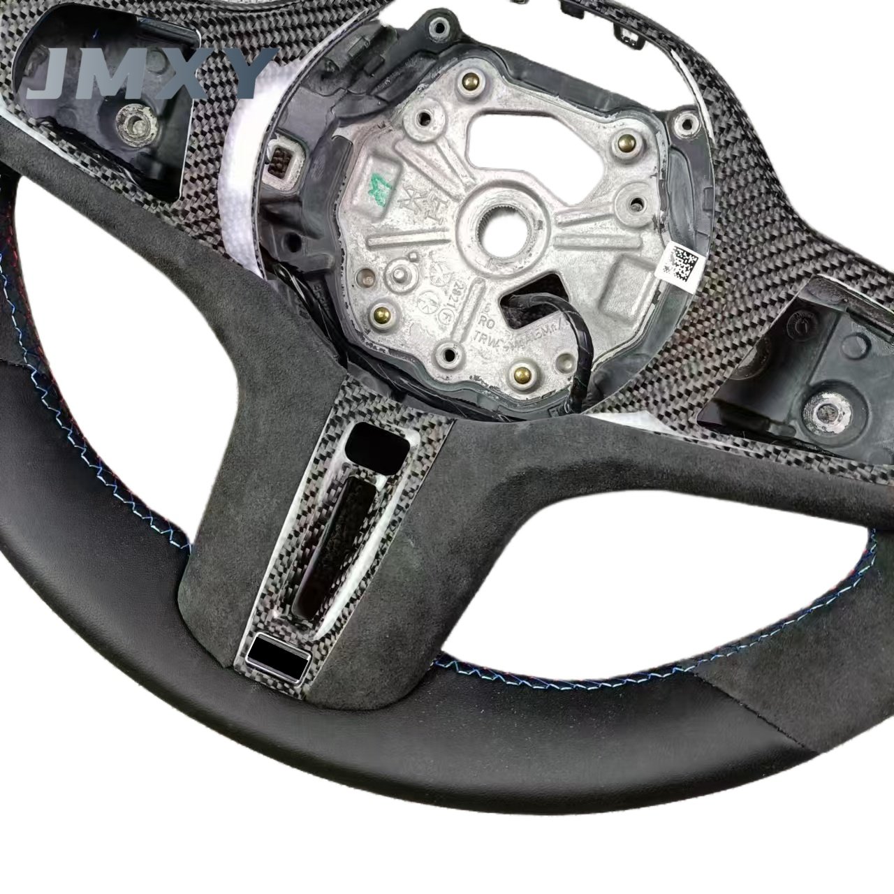 Custom Sports-Style Real Carbon Fiber Leather Steering Wheel for BMW 3 Series G20 & 5 Series G30 Car Interior Accessory
