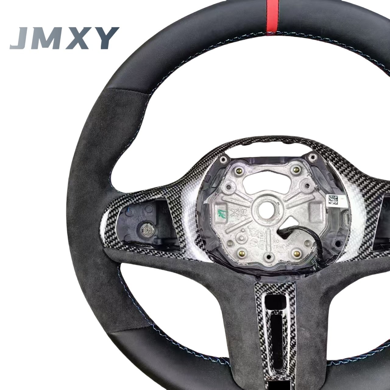 Custom Sports-Style Real Carbon Fiber Leather Steering Wheel for BMW 3 Series G20 & 5 Series G30 Car Interior Accessory