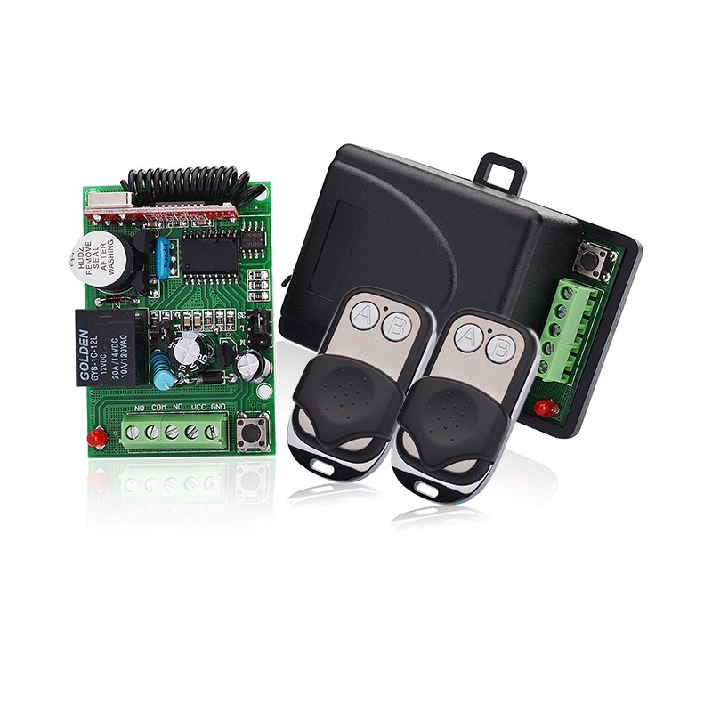 YET401PC-V3.0 Wireless Remote Switch 433 MHz DC 12V/24V 10A 1CH Relay Receiver ON/OFF Transmitter for Garage Gate Motor & Light
