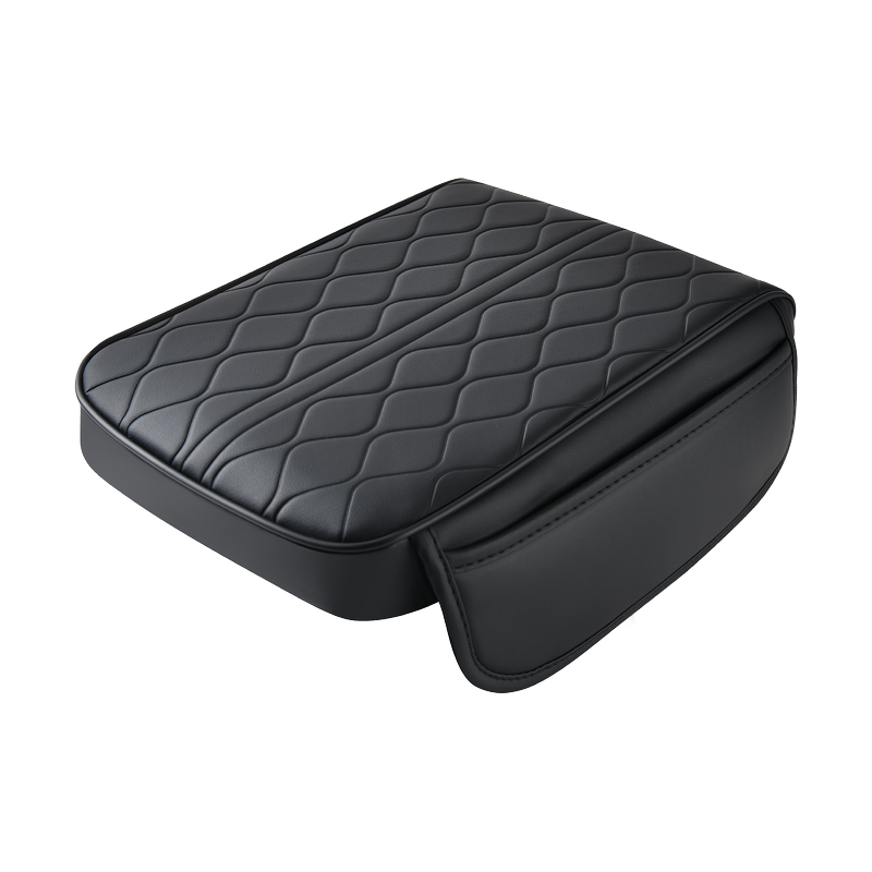 Car Universal Fiber Leather Embossing Waterproof Armrest Seat Center Console Pad Cover Armrest Box Mat