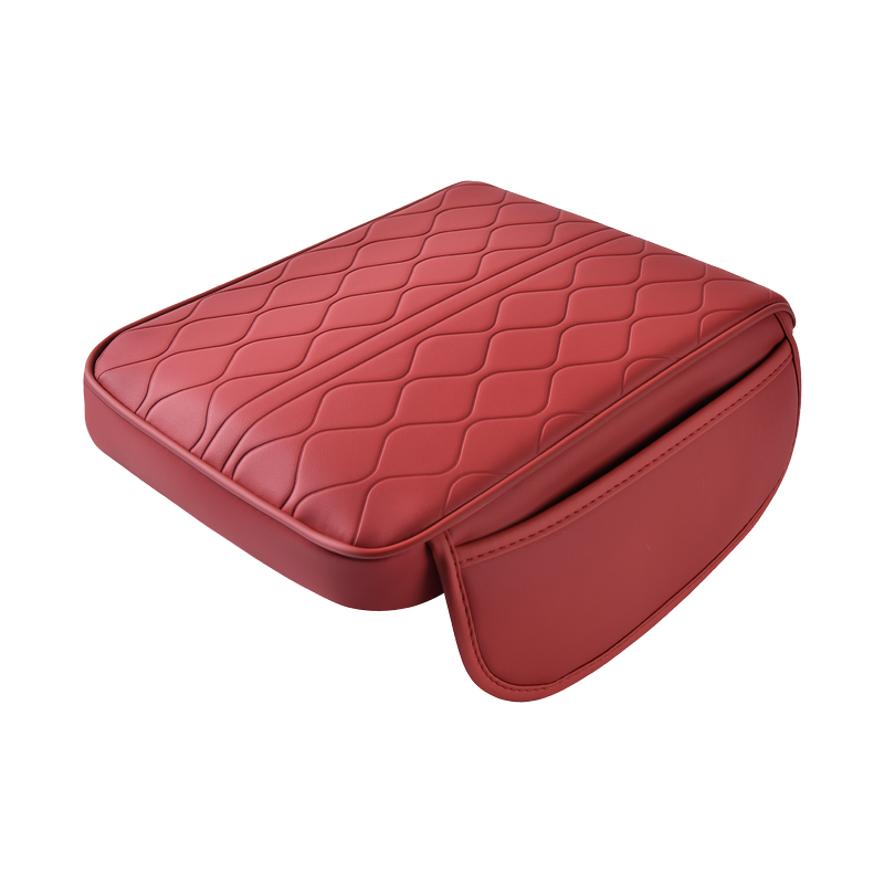 Car Universal Fiber Leather Embossing Waterproof Armrest Seat Center Console Pad Cover Armrest Box Mat