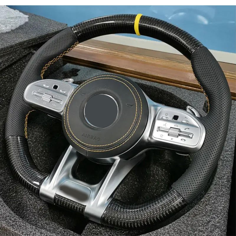 car accessories Carbon Fiber Steering Wheel For Mercedes-Benz AMG W204 W205 CLA GLA 45 car accessories