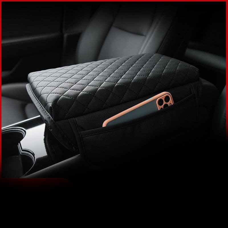 Tesla Model 3 & Model Y Leather Armrest Cover Protective Central Front Interior Accessories Modification Apply