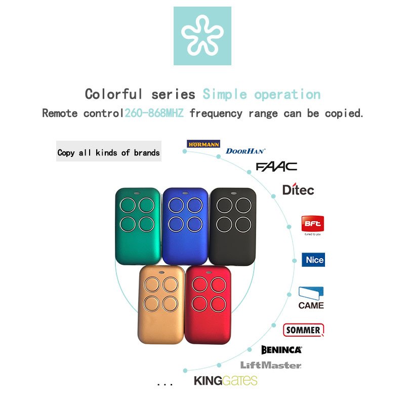 YET2130MJR Multi Frequency Universal Waterproof Gate RF Wireless yet Remote Control Duplicator 4 Channel Relay 433Mhz Switch