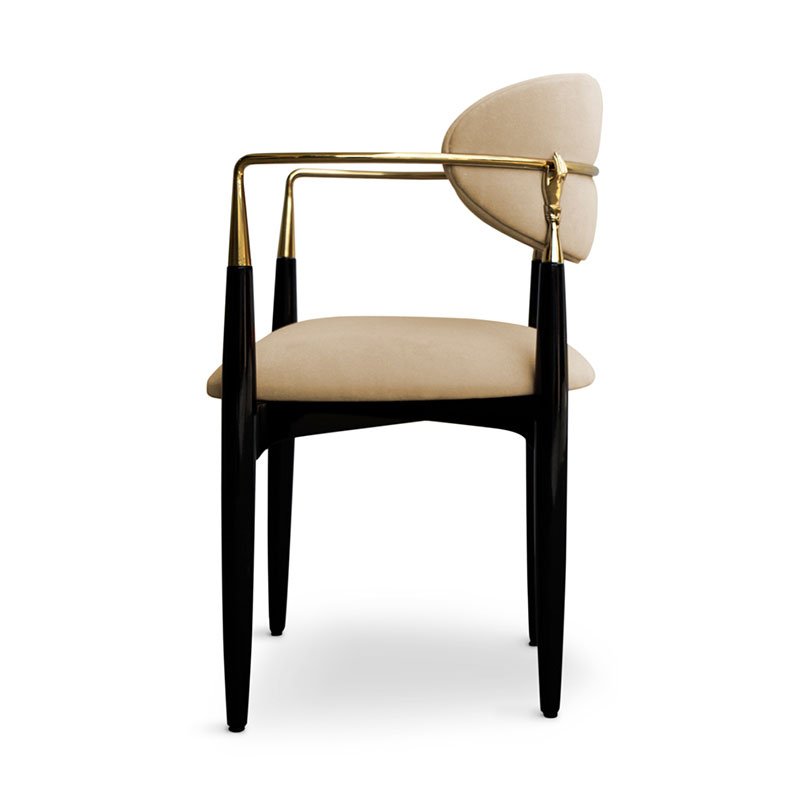 Italian Minimalist Leather Dining Chairs with and Armrest Kitchen and Office Negotiation Sales Chair