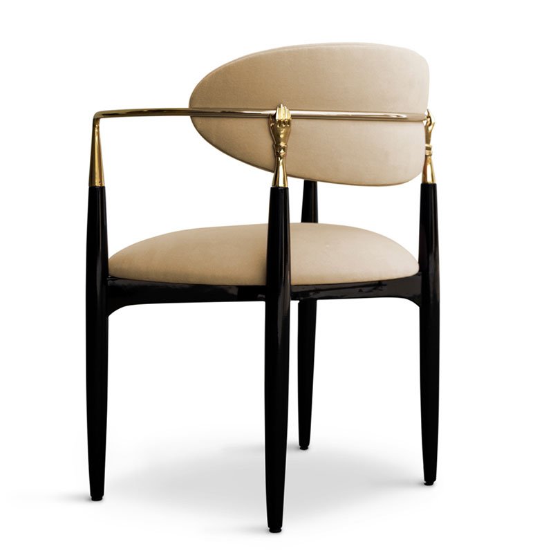 Italian Minimalist Leather Dining Chairs with and Armrest Kitchen and Office Negotiation Sales Chair