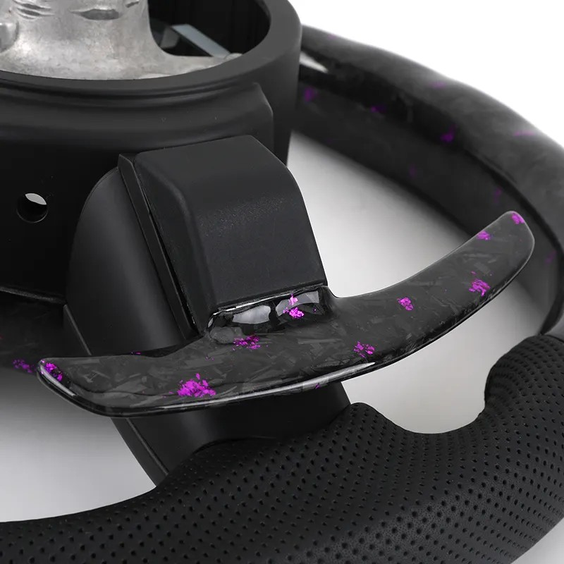 With OBD Led M Sport Volant Lenkrad Purple Forged Carbon Steering Wheel for BMW M4 F82 M2 F82 M5 F90 M3 F80 F30 M5 F10 E90 E92