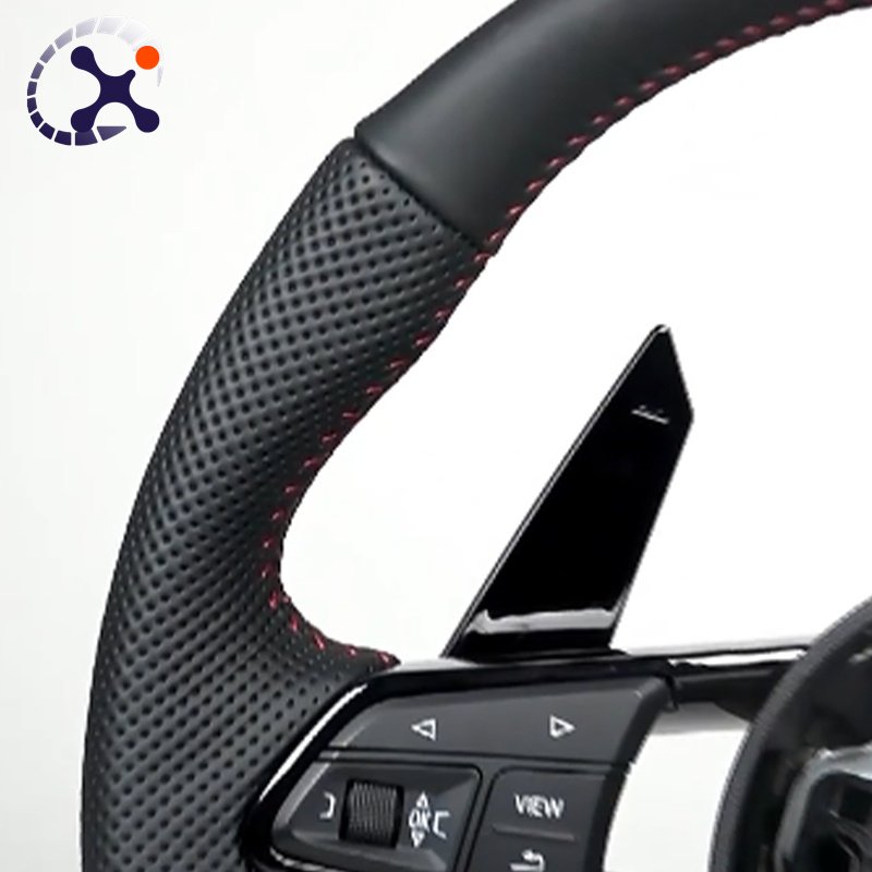 Refit Sport Wheel Racing Wheel Flat leather perforated leather Car Steering Wheel For All Audi R8 All Series