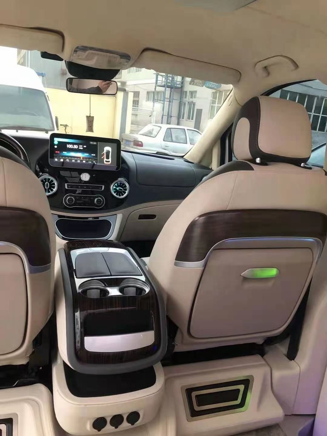 Armrest for Luxury Van Wireless Charging Multifunctional Storage Box Storage Box Central Control Armrest Box