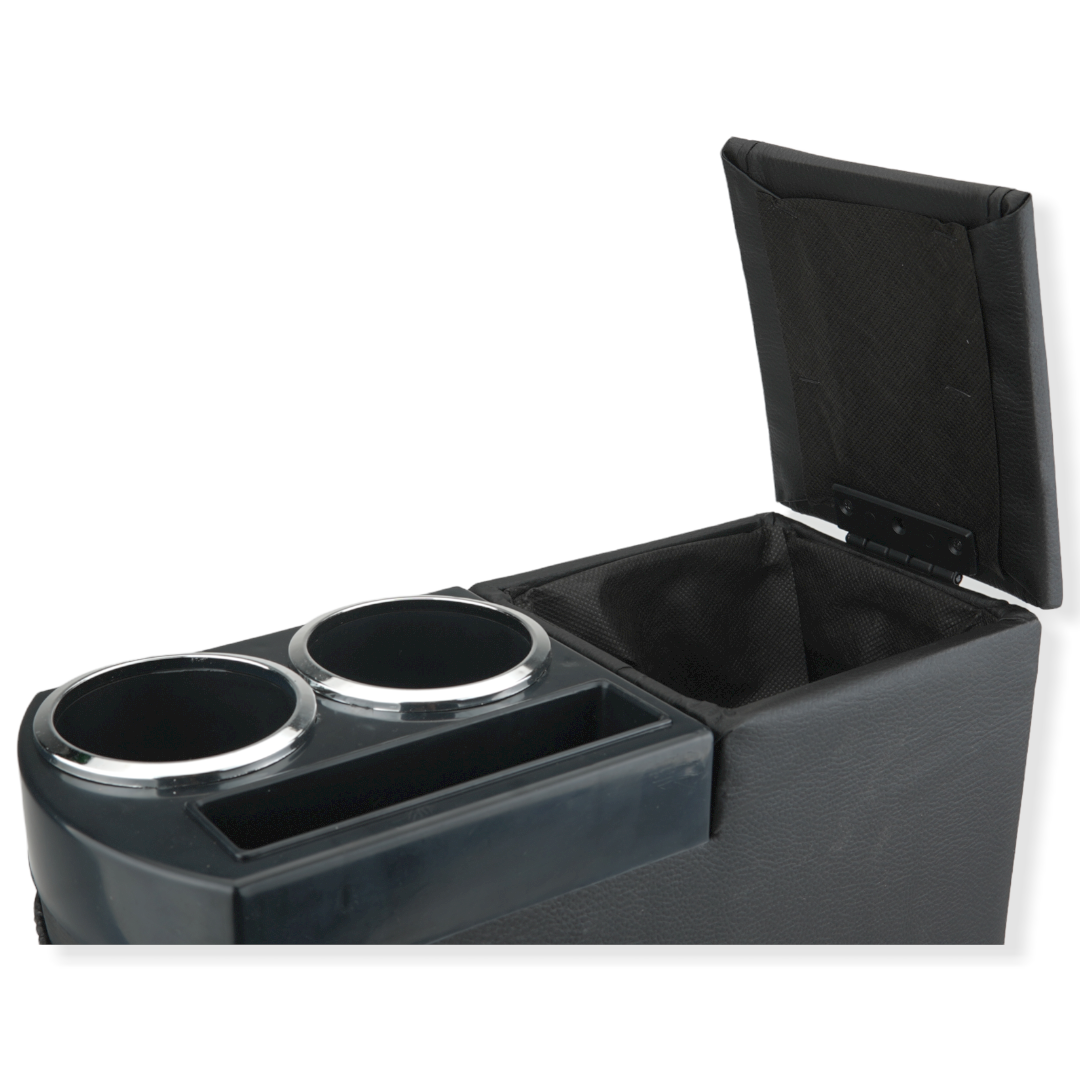 Center Console Armrest Storage Box Universal Two Holes for Bottle