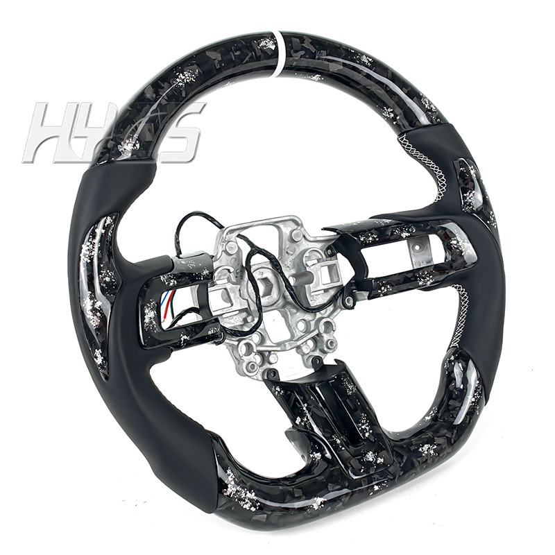Car Interior Accessories Forged Carbon Fiber Steering Wheel For Ford Mustang 2015-2023