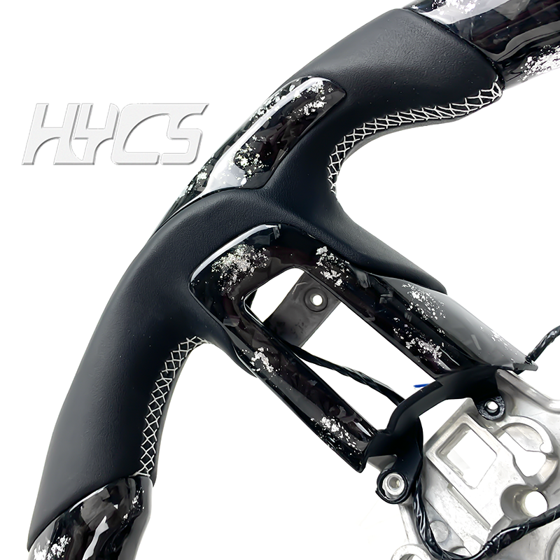 Car Interior Accessories Forged Carbon Fiber Steering Wheel For Ford Mustang 2015-2023