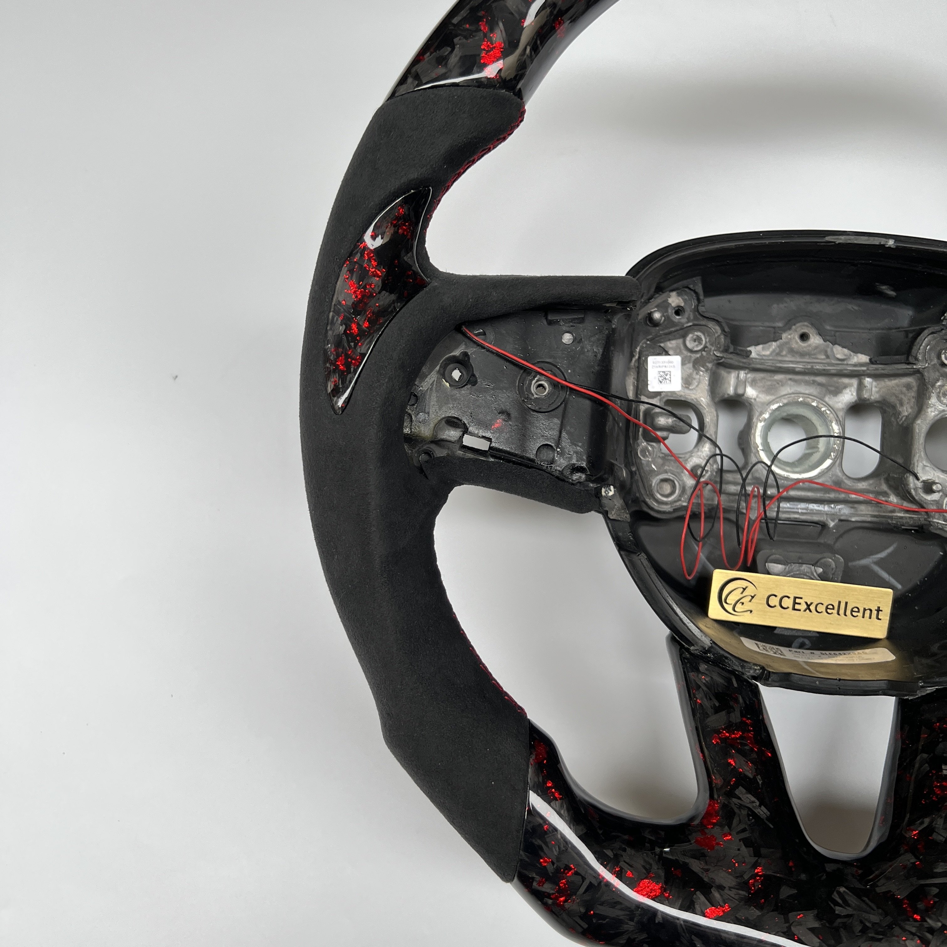 CCexcellent Hot Sale Alcantar-a LED Carbon Fiber Steering Wheel For Dodge Durango Charger Challenger SRT 2015+