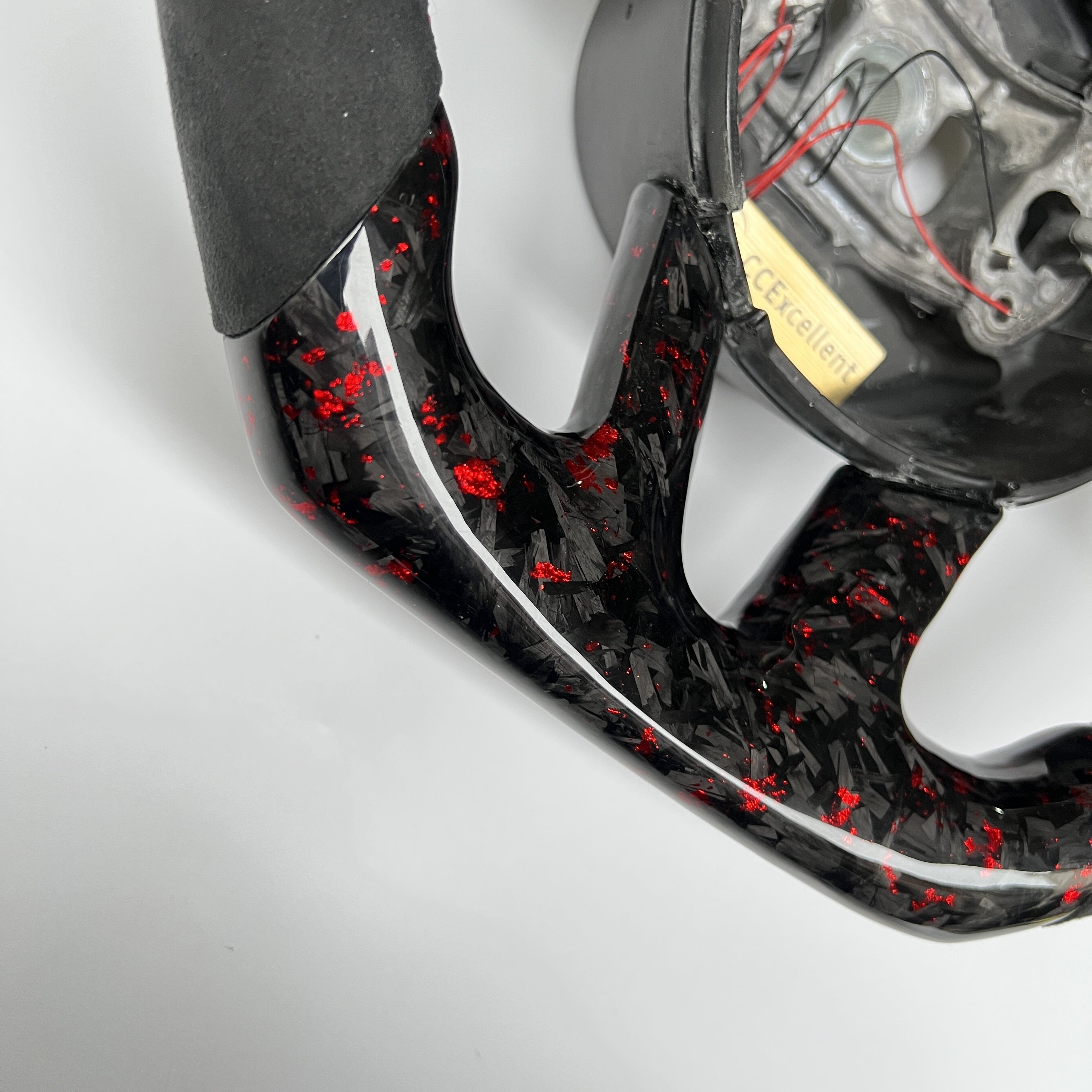 CCexcellent Hot Sale Alcantar-a LED Carbon Fiber Steering Wheel For Dodge Durango Charger Challenger SRT 2015+